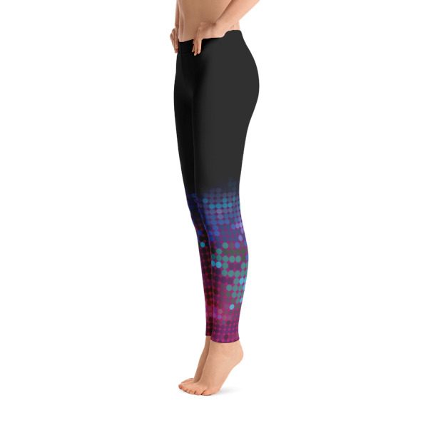 Purple Digital Dot Yoga Leggings - Image 3