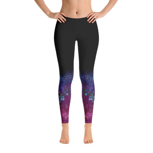 Purple Digital Dot Yoga Leggings