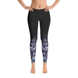 Gray Digital Triangle Yoga Leggings