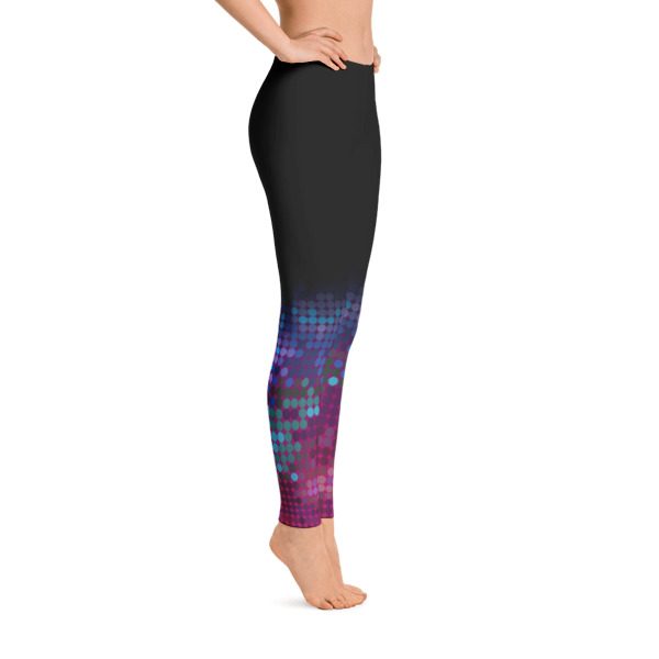 Purple Digital Dot Yoga Leggings - Image 4