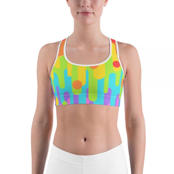 Rainbow Drops Sports Bra