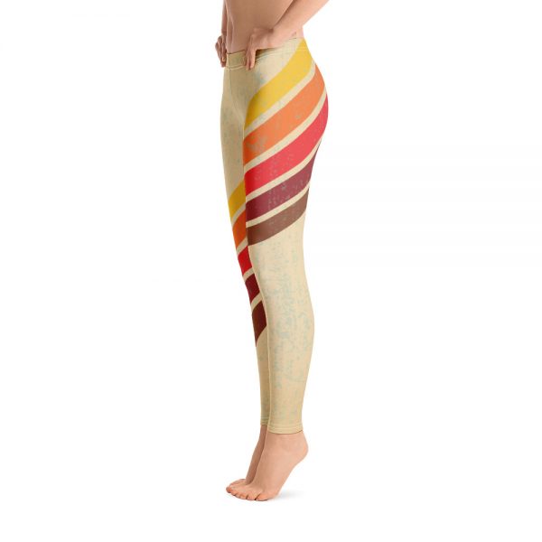Retro Rainbow Yoga Leggings - Image 3