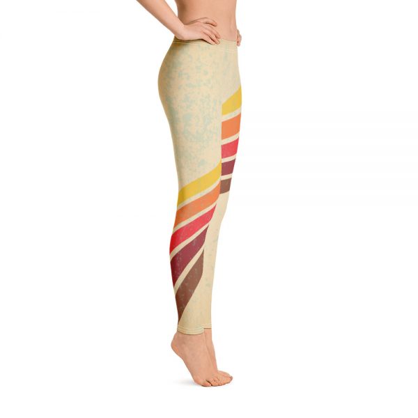 Retro Rainbow Yoga Leggings - Image 4