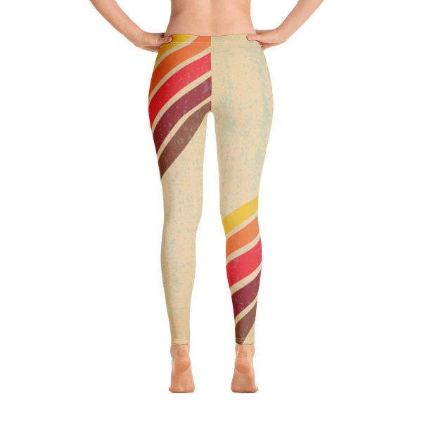 Retro Rainbow Yoga Leggings - Image 2